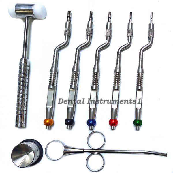 Dental Implant Surgery Kit Sinus Lift Osteotome Bone Graft syringe Mallet