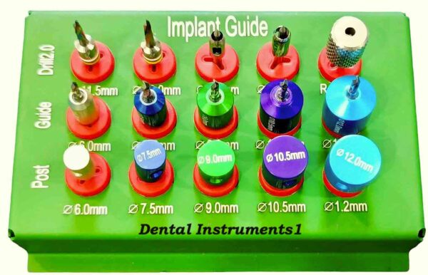 Implant Dental Drill Guide & Positioning Kit Complete 15 pcs Surgery