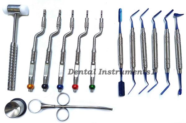 Dental Implant Surgery Kit Sinus Lift Osteotome Bone Graft Packer Carrier Mallet