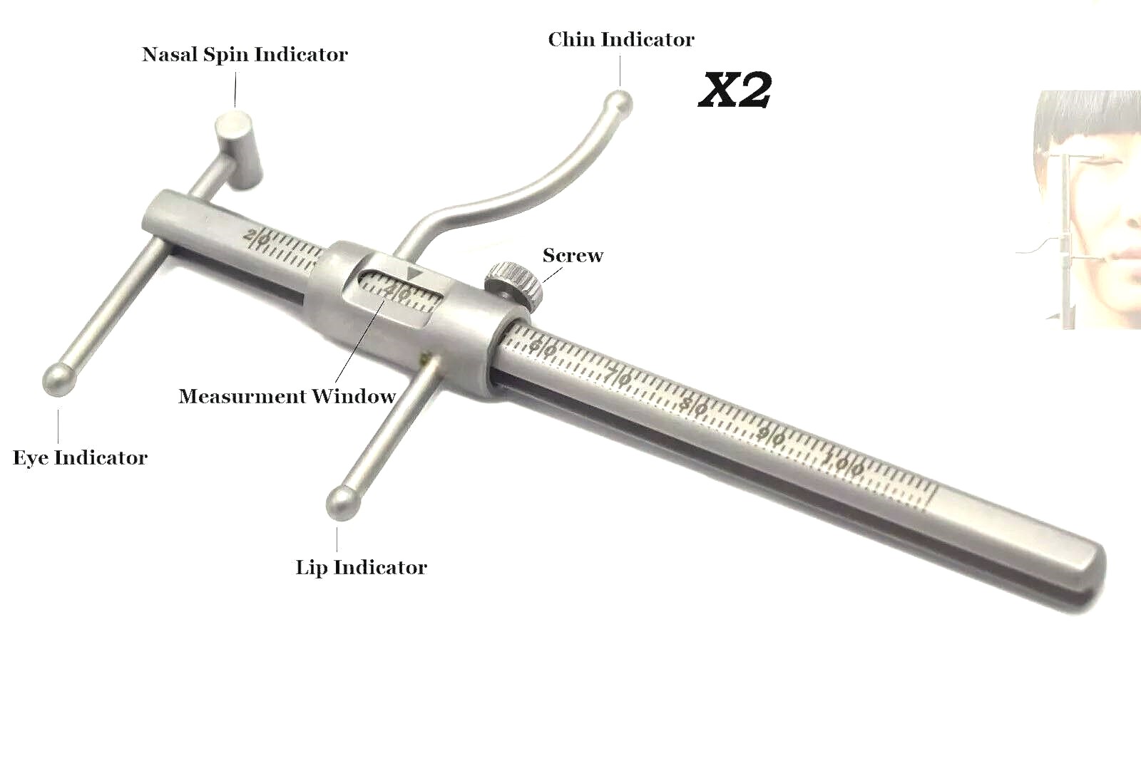 Dental Implant VDO Gauge Ruler Venus Apollo Gauge Prosthodontics Instruments