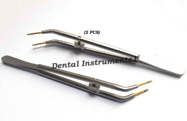 Jacket Grip forceps 15 cm Crown telescope tweezer jaw dental diamond pin 2 PCS