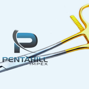 Keramo grip forceps 14.5 cm curved crown holder holding jaw diamond insert